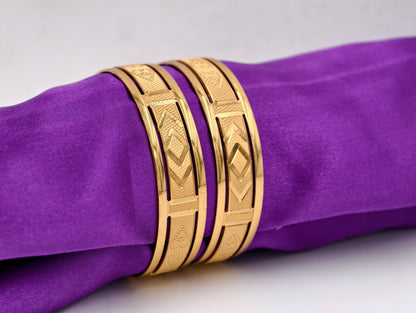 Premium Gold Plated Bangles/Kada | Set of 2 | For Daily Use