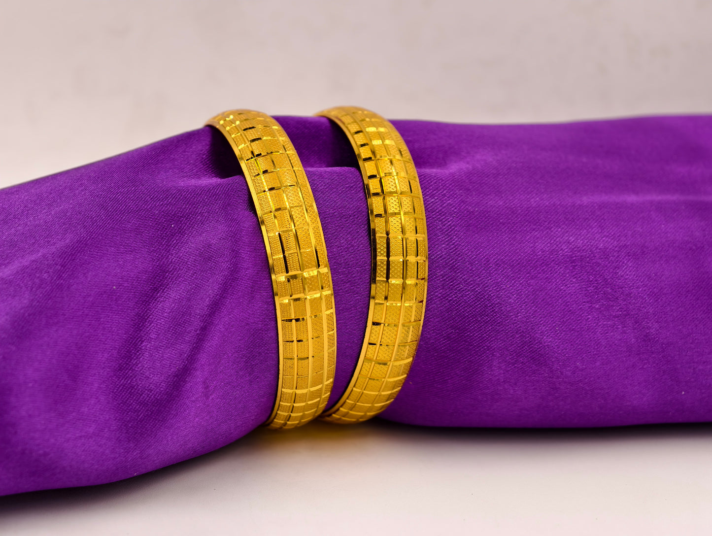Premium Gold Plated Bangles/Kada | Set of 2 | For Daily Use