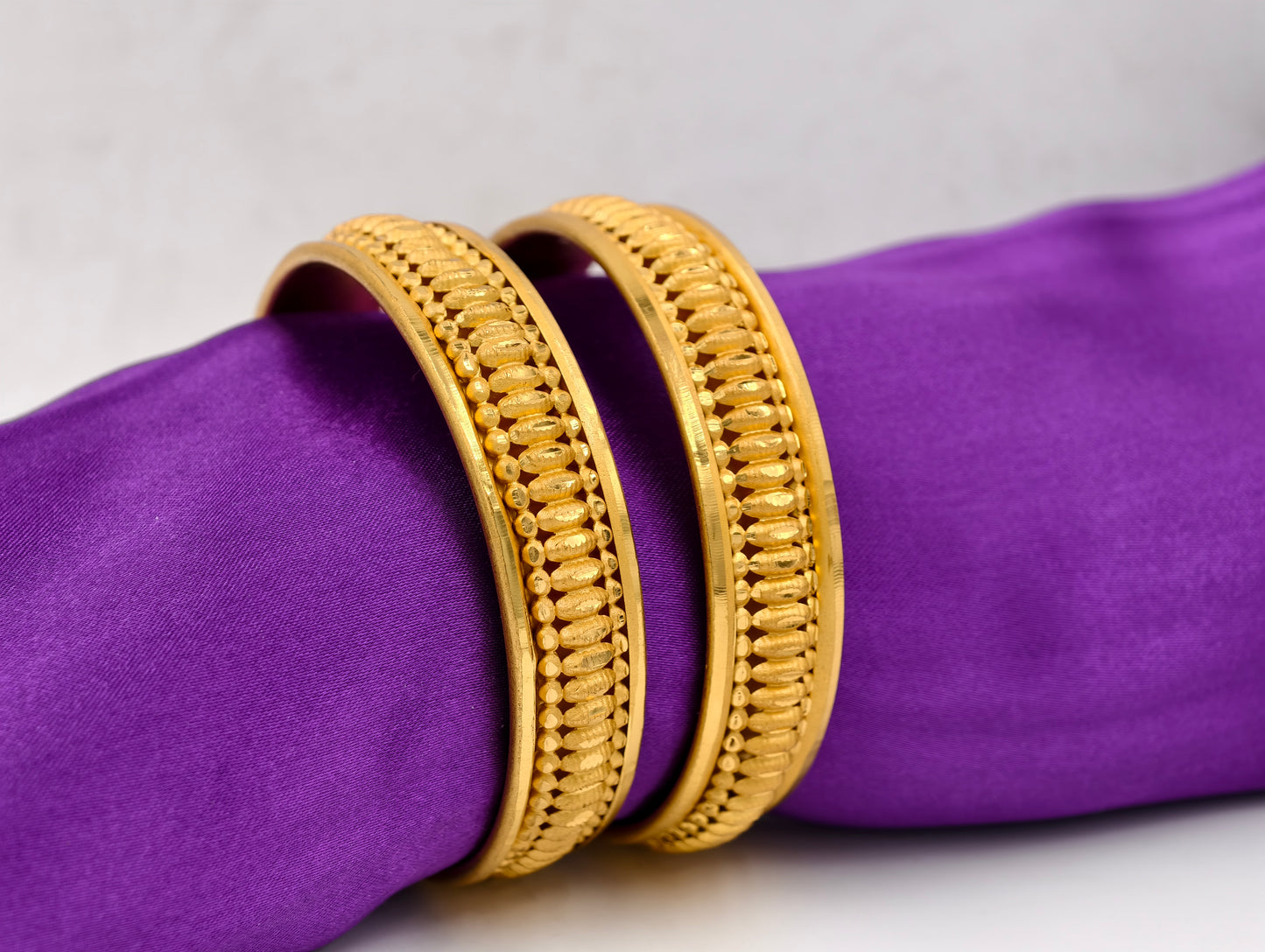 Premium Gold Plated Bangles/Kada | Set of 2 | For Daily Use