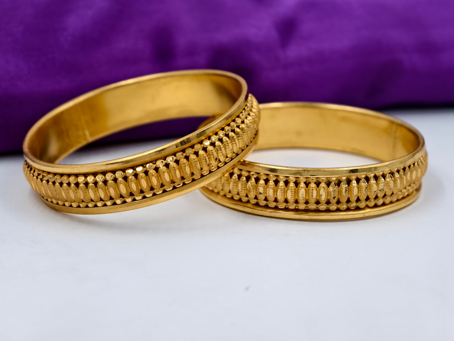 Premium Gold Plated Bangles/Kada | Set of 2 | For Daily Use