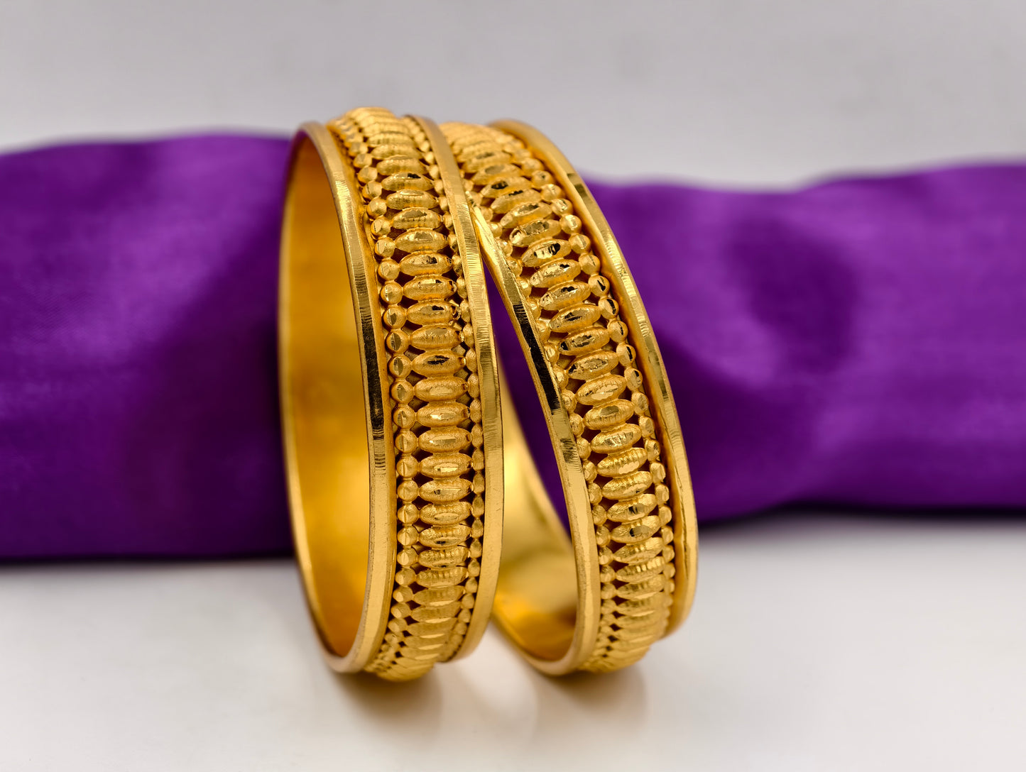 Premium Gold Plated Bangles/Kada | Set of 2 | For Daily Use