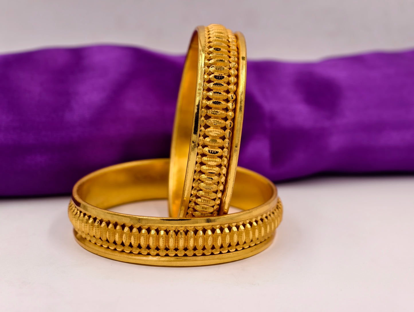 Premium Gold Plated Bangles/Kada | Set of 2 | For Daily Use