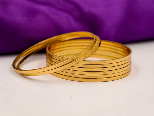 Premium Gold Plated Bangles/Kada | Set of 2 | For Daily Use