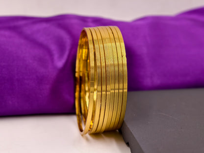 Premium Gold Plated Bangles/Kada | Set of 2 | For Daily Use